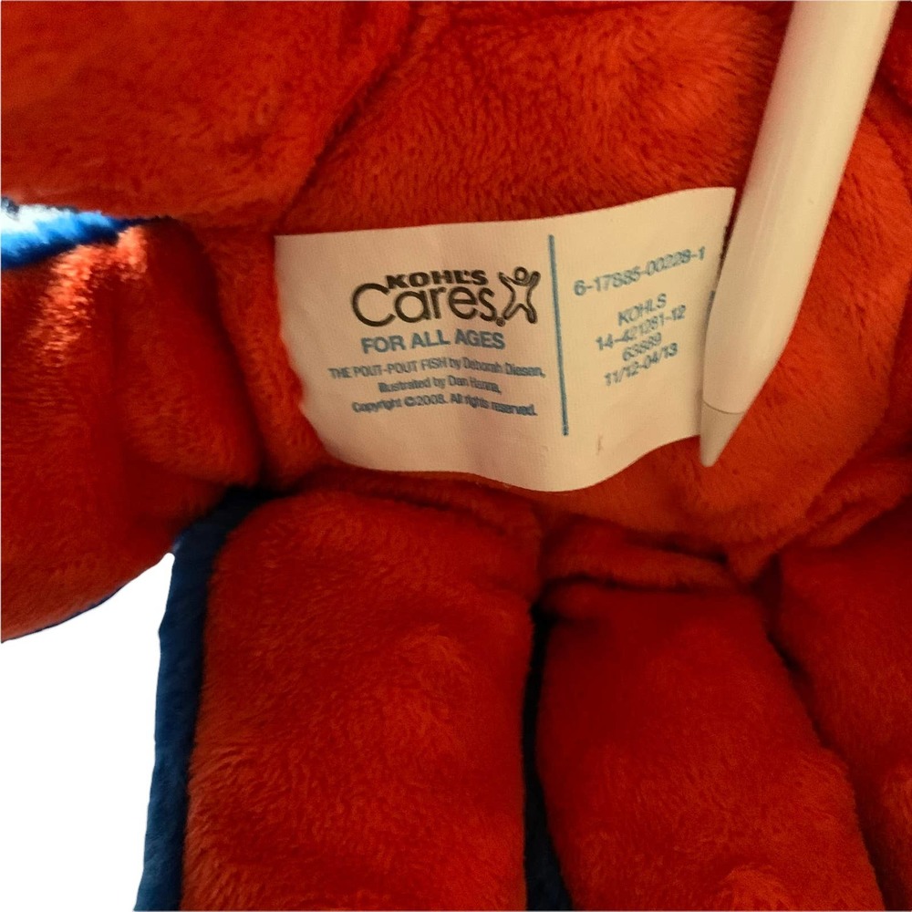 Kohls Care Blue and Orange Octopus 2008 The Pout Pout Fish - Picture 5 of 7